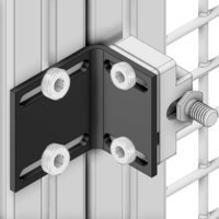 52-102-3 MODULAR SOLUTIONS ZINC PLATED BRACKET<BR>30 SERIES BALL CATCH ANGLE W/HARDWARE